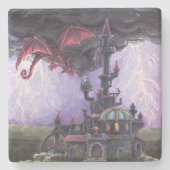 Drakenkasteel Stenen Onderzetter (Voorkant)