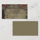 Drakenklauw op Scroll Visitekaartje (Voorkant / Achterkant)