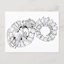 Drakenkleur van de orboros Eternity Briefkaart