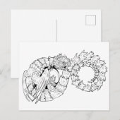 Drakenkleur van de orboros Eternity Briefkaart (Voorkant / Achterkant)