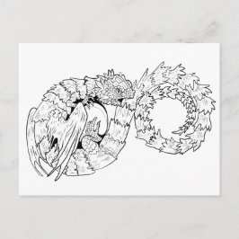 Drakenkleur van de orboros Eternity Briefkaart