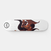 Drakenklier donkere huidillustratie persoonlijk skateboard (Horizontaal)