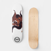 Drakenklier donkere huidillustratie persoonlijk skateboard (Voorkant)