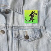 Drakenknoop Vierkante Button 5,1 Cm (In situ)
