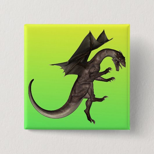 Drakenknoop Vierkante Button 5,1 Cm (Voorkant)
