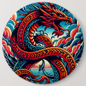 Drakenknop Ronde Button 6,0 Cm (Voorkant)