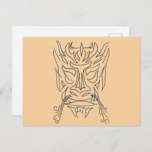 Drakenkop Briefkaart (Voorkant / Achterkant)