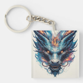Drakenkop Met Felle Ogen Sleutelhanger
