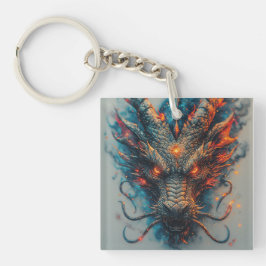 Drakenkop Met Felle Ogen Sleutelhanger