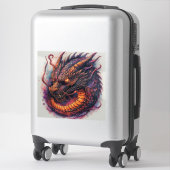 Drakenkop Met Felle Ogen Sticker (Koffer)