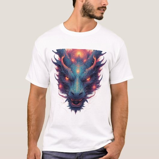 Drakenkop Met Felle Ogen T-shirt (Voorkant)