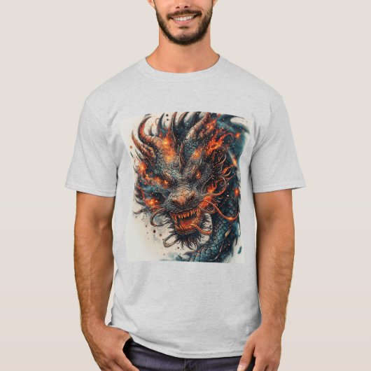 Drakenkop Met Felle Ogen T-shirt (Voorkant)