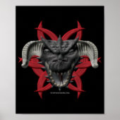 Drakenkop - zwart poster (Voorkant)
