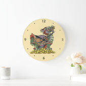 Drakenkopschildpad zit op veel munten grote klok (Huis)