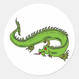 Drakenkrijger 11 ronde sticker