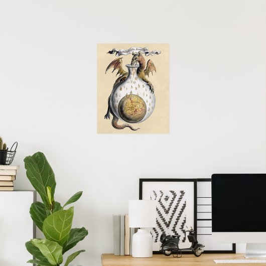 Drakenkroes van Alchemy Poster (Thuiskantoor)