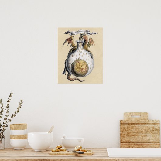 Drakenkroes van Alchemy Poster (Keuken)