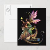 Drakenkruiden Fairy en Dragon van Molly Harrison Briefkaart (Voorkant / Achterkant)