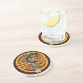 Drakenkruis Zandsteen Onderzetter (Zijkant)