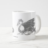 Drakenkunst/grijs Grote Koffiekop (Voorkant rechts)