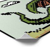 Drakenlaag 8-bits Pixel Art Poster (Hoek)
