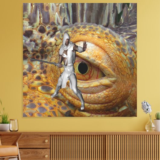 Drakenlaag Canvas Afdruk (Insitu (Woonkamer))