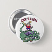 Drakenlaag - CARPE DIEM Ronde Button 5,7 Cm (Voorkant /achterkant)