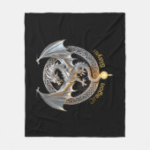 Drakenlaag Fleece Deken (Voorkant)