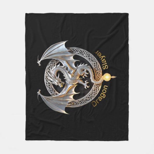 Drakenlaag Fleece Deken (Voorkant)