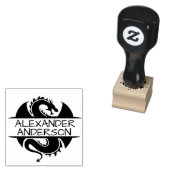 Drakenlaag personaliseren rubberstempel (Gestempeld)