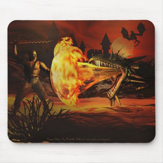 Drakenlaag van Michelle Wilder Mousepad Muismat (Voorkant)