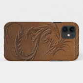 Drakenleer Case-Mate iPhone Case (Achterkant (horizontaal))