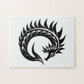 Drakenletter C, Drakalphabet, Monogram Legpuzzel (Horizontaal)