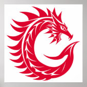 Drakenletter C, Drakalphabet, Monogram Poster (Voorkant)