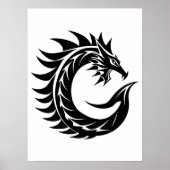 Drakenletter C, Drakalphabet, Monogram Poster (Voorkant)