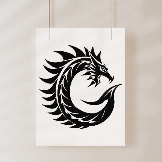 Drakenletter C, Drakalphabet, Monogram Poster