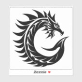 Drakenletter C, Drakalphabet, Monogram Sticker (Vel)