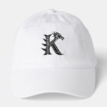 Drakenletter K – Scherpe initiële drakenontwerp