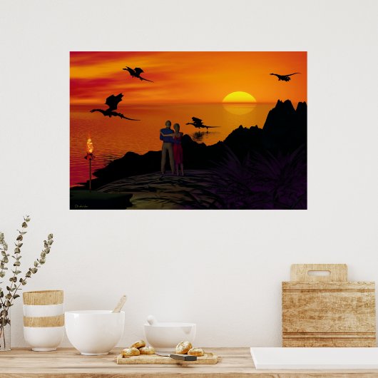 Drakenmigratie Poster (Keuken)