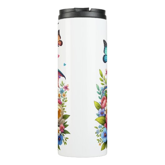 Drakenmoeder: Pup, Bloemen, Moederdag Thermosbeker (Achterkant)