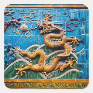 Drakenmuur Vierkante Sticker