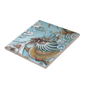 Drakenmuurschildering in Chinese boeddhistische te Tegeltje (Zijkant)