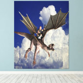 Drakenmuziek in de Wolken Canvas Afdruk (Insitu (Houten vloer))
