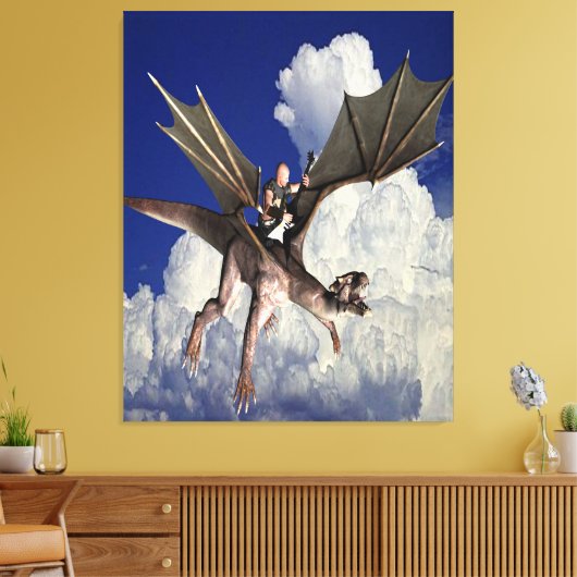 Drakenmuziek in de Wolken Canvas Afdruk (Insitu (Woonkamer))