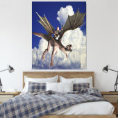 Drakenmuziek in de Wolken Canvas Afdruk (Insitu (Slaapkamer))