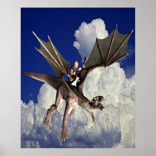 Drakenmuziek in de wolken poster