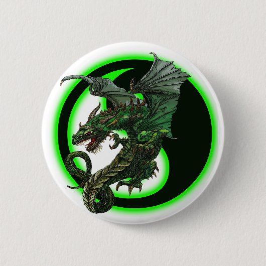 Drakenontwerp Ronde Button 5,7 Cm (Voorkant)