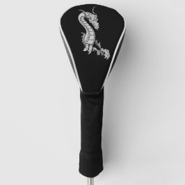 drakenontwerp zwart golfheadcover