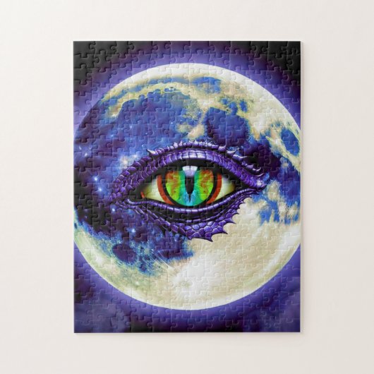 Drakenoog in de maan legpuzzel (Verticaal)