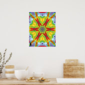 Drakenoog Kinestische Collage Kaleidoscoop Poster (Keuken)